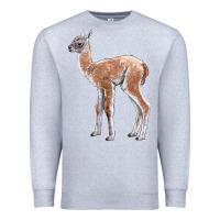 Heather Grey Guanaco Llama Baby Premium Sweatshirt - LillyAllenDesigns