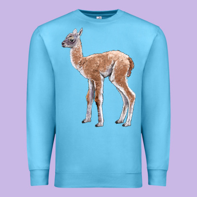 Guanaco Llama Baby Premium Sweatshirt Designed By Lillyallendesigns