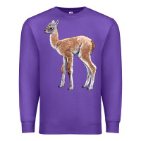 Purple Guanaco Llama Baby Premium Sweatshirt - LillyAllenDesigns