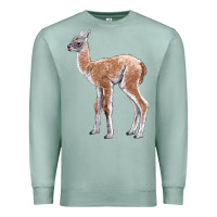 Seafoam Guanaco Llama Baby Premium Sweatshirt - LillyAllenDesigns