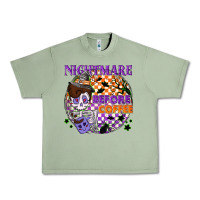 Oil Green Nightmare before the coffee halloween Urban Heavy Tee - NancyCooperArtShop