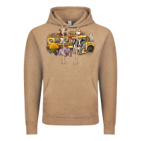 Vintage Coffee farm animals school bus Vintage Hoodie - texasbilliewilder