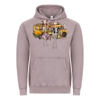 Vintage Zinc farm animals school bus Vintage Hoodie - texasbilliewilder
