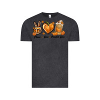 Vintage Black Peace Love Pumpkin Spice Vintage Tee - texasbilliewilder