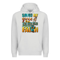 Dove Grey saved by grace through faith Premium Hoodie - BundleAndBundleShop