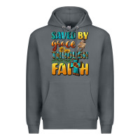 Rock saved by grace through faith Premium Hoodie - BundleAndBundleShop