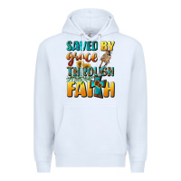 White saved by grace through faith Premium Hoodie - BundleAndBundleShop