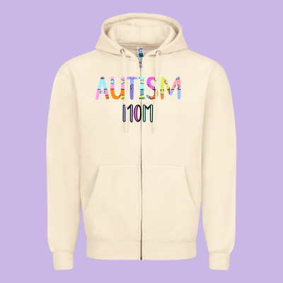 Titi Pretty Art Autism Mom Zipper Hoodie Designed By Cowhidedigitalart