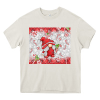 Cream candy cane gnome Heavy Core Tee - MaliasSmallBusiness