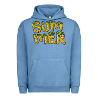 Pigment Pebble Blue summer pineapple Urban Hoodie - BarkalooDesign