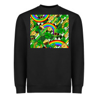 Black St. Patrick's Day Heavyweight Sweatshirt - FaDigitalArtStudio