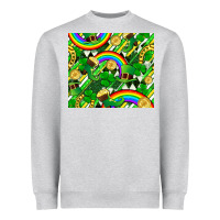 Heather Grey St. Patrick's Day Heavyweight Sweatshirt - FaDigitalArtStudio