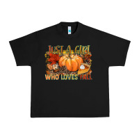 Black Just a girl who loves Fall Urban Heavy Tee - NancyCooperArtShop