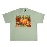 Oil Green Just a girl who loves Fall Urban Heavy Tee - NancyCooperArtShop