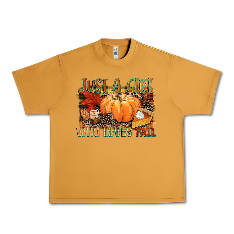 Just A Girl Who Loves Fall Urban Heavy Tee by NancyCooperArtShop | Teevron
