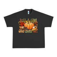 Pigment Black Just a girl who loves Fall Urban Heavy Tee - NancyCooperArtShop