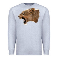 Heather Grey Puma Head Premium Sweatshirt - LillyAllenDesigns