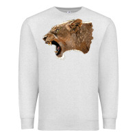 Oatmeal Heather Puma Head Premium Sweatshirt - LillyAllenDesigns