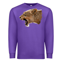 Purple Puma Head Premium Sweatshirt - LillyAllenDesigns