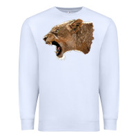 White Puma Head Premium Sweatshirt - LillyAllenDesigns