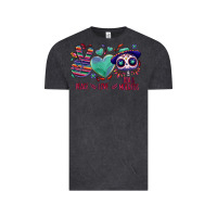 Vintage Black Peace love dia de los muertos Vintage Tee - NancyCooperArtShop