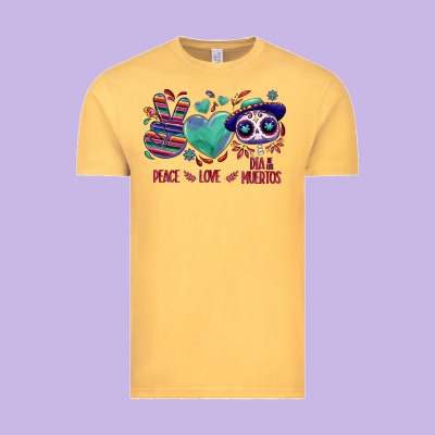 Peace Love Dia De Los Muertos Vintage Tee Designed By Nancycooperartshop