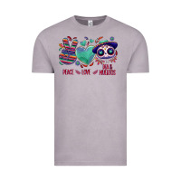 Vintage Zinc Peace love dia de los muertos Vintage Tee - NancyCooperArtShop