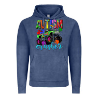 Vintage Denim Autism Awareness crusher Vintage Hoodie - NancyCooperArtShop