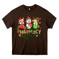 Chocolate Brown christmas pharmacy squad Heavy Core Tee - MaliasSmallBusiness