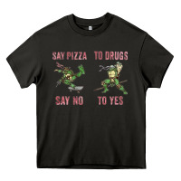 Asphalt say pizza to drugs say no to yes Heavy Core Tee - tuanDangUi