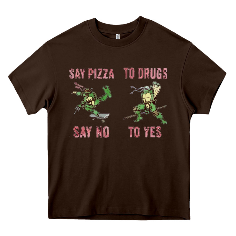 Say Pizza To Drugs Say No To Yes Heavy Core Tee by tuanDangUi | Teevron