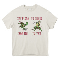 Cream say pizza to drugs say no to yes Heavy Core Tee - tuanDangUi
