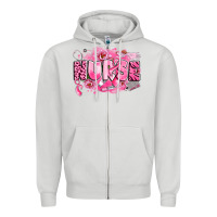 Dove Grey breast cancer nurse Zipper Hoodie - LillyAllenDesigns