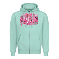 Seafoam breast cancer nurse Zipper Hoodie - LillyAllenDesigns