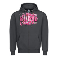 Smoke breast cancer nurse Zipper Hoodie - LillyAllenDesigns