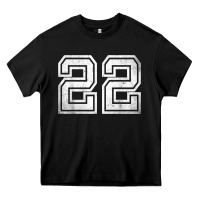 Black Number 22 Sports Jersey Lucky No. Birthday Age Vintage Heavy Core Tee - tuanDangUi