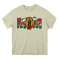 Mossy mexican flag our lady of guadalupe mom leopard Heavy Core Tee - JahusDesignShop