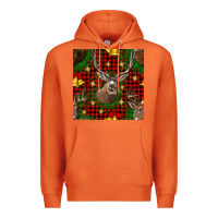 Carrot christmas deer and bell seamless pattern Premium Hoodie - BundleAndBundleShop