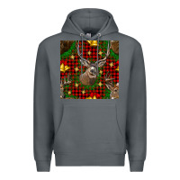 Rock christmas deer and bell seamless pattern Premium Hoodie - BundleAndBundleShop