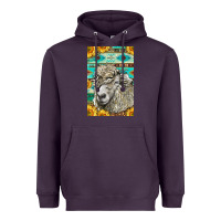 Plum Western Lincoln Sheep Heavyweight Hoodie - LillyAllenDesigns