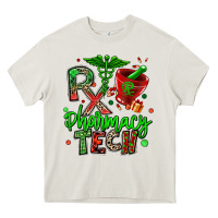 Cream christmas rx pharmacy tech Heavy Core Tee - MaliasSmallBusiness