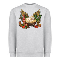 Heather Grey joy christmas with baby jesus bbs Heavyweight Sweatshirt - BundleAndBundleShop