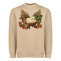 Mushroom joy christmas with baby jesus bbs Heavyweight Sweatshirt - BundleAndBundleShop