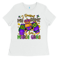 White i paused my game for mardi gras Ladies Tee - LillyAllenDesigns