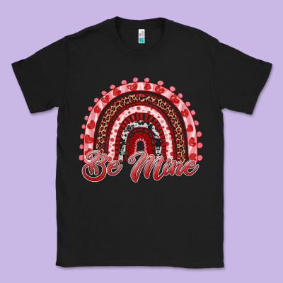 Be Mine Valentines Day Rainbow Classic Tee Designed By Ranaportraitstore