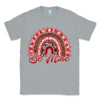 Heather Grey be mine valentines day rainbow Classic Tee - RanaPortraitStore