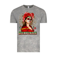 Cloud Rock Sugar skull girl with Mexicana Vintage Tee - NancyCooperArtShop
