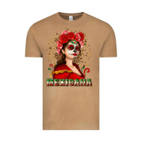 Vintage Camel Sugar skull girl with Mexicana Vintage Tee - NancyCooperArtShop
