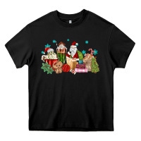 Black santa coffee Heavy Core Tee - MaliasSmallBusiness