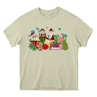 Mossy santa coffee Heavy Core Tee - MaliasSmallBusiness